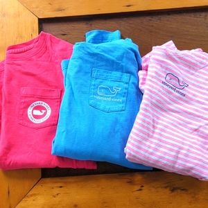 Lot of 3 Girls Vineyard Vines Tops
